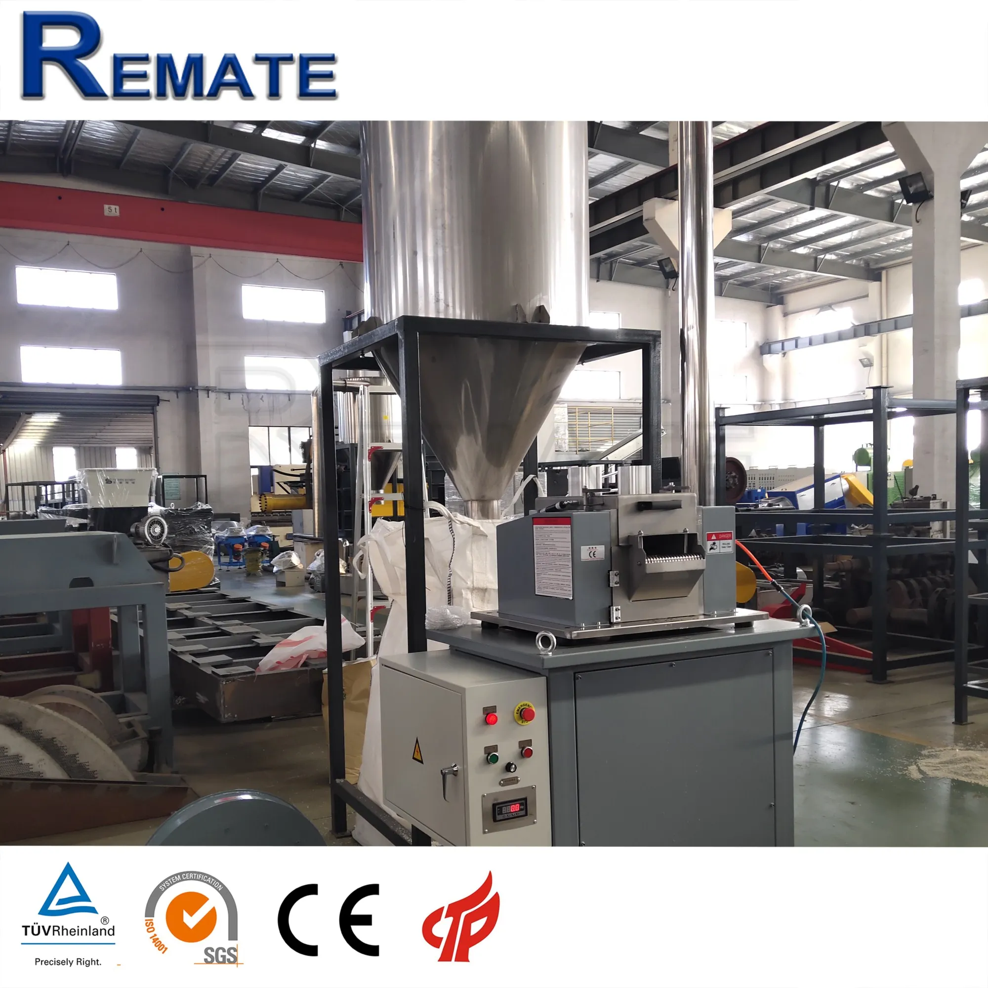 
800kg plastic PET beverage bottle flakes twin screw extruder and pelletizer line and machine from remate 