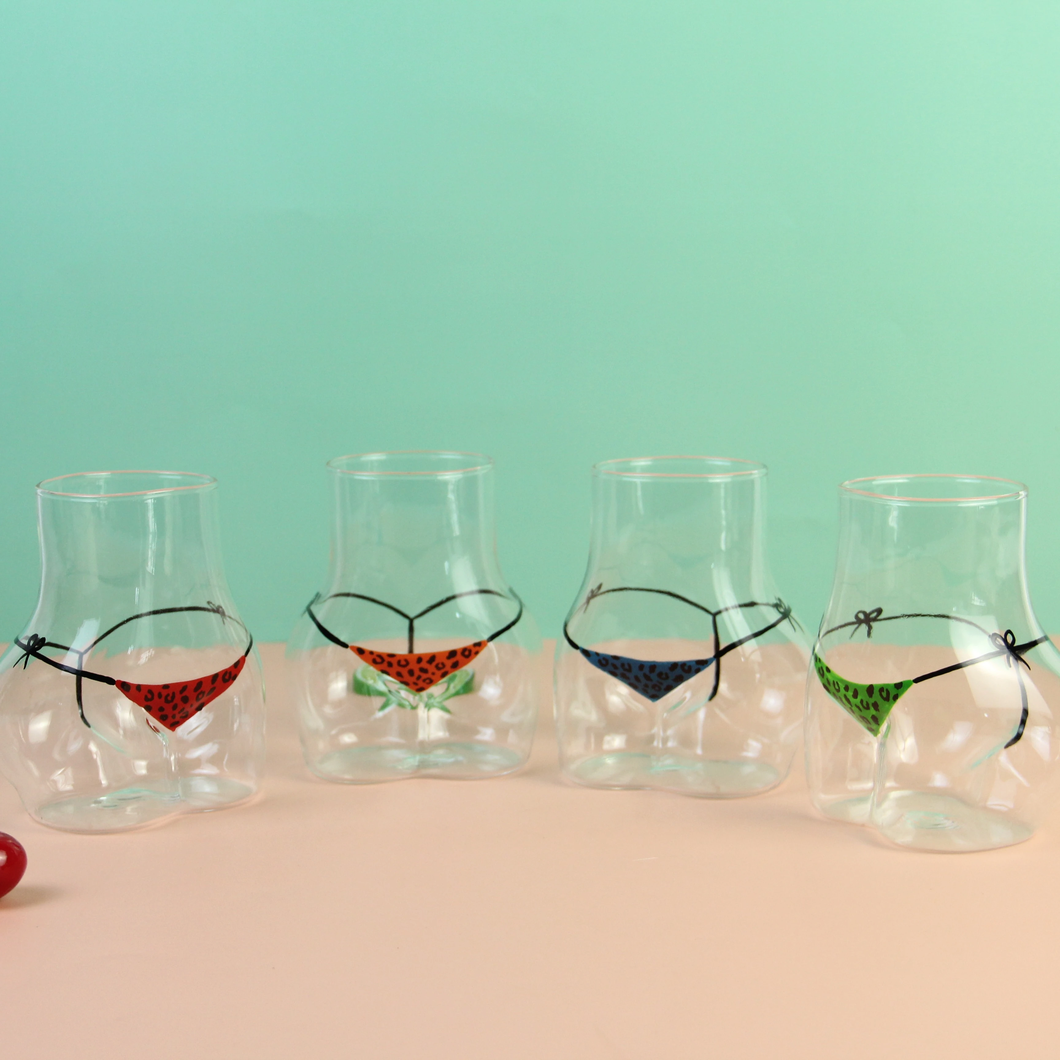 wholesale custom shot glass female body shaped glass sexy transparent shot glass for bar party