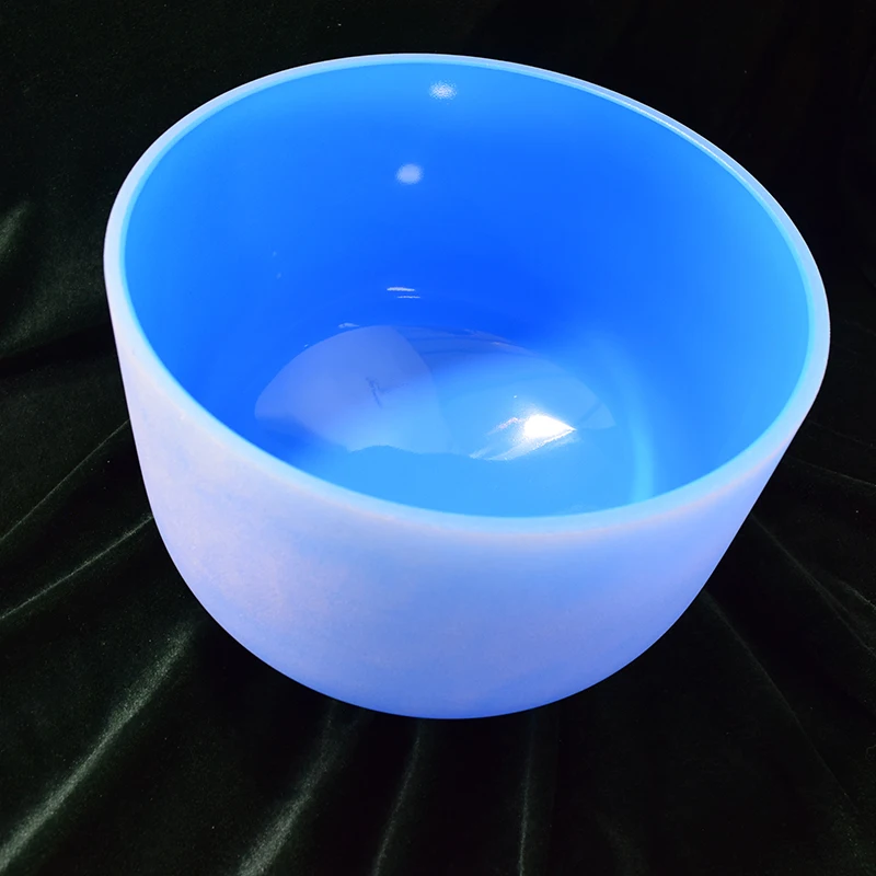 Чистый цвет звук Ванна чакра Поющая чаша набор 7 шт. A-B-C-D-E-F-D-G на возраст от 6 до 12 лет с украшением в виде кристаллов поющие чаши кварцевые чаша