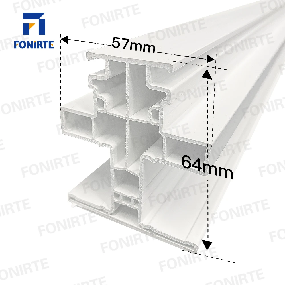 American style Fonirte Lead free pvc profil extruded plastic profile to make Hung Tilt window