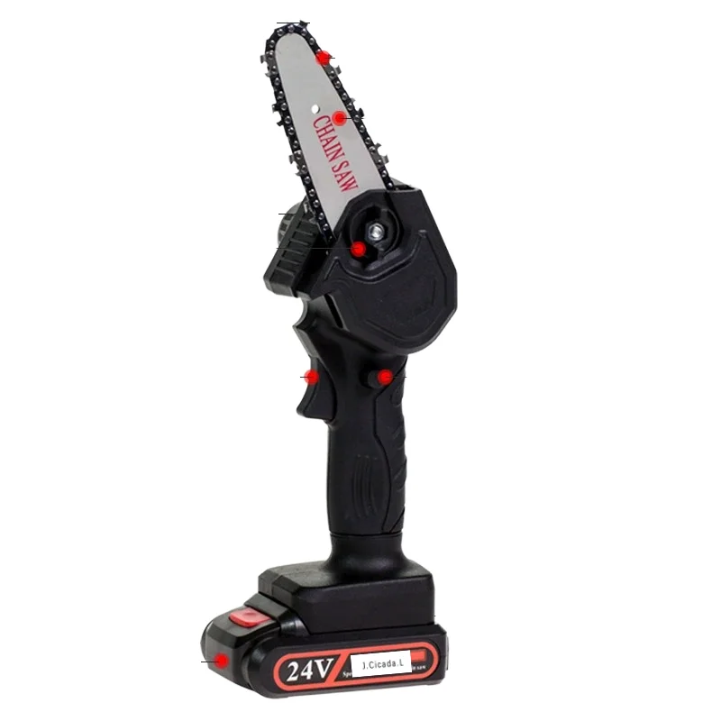 4 Inch Mini Portable Lithium Battery Chain Saw Multifunctional Electric Chain Saw To Cut Tree Household Branch Pruning Chain Saw