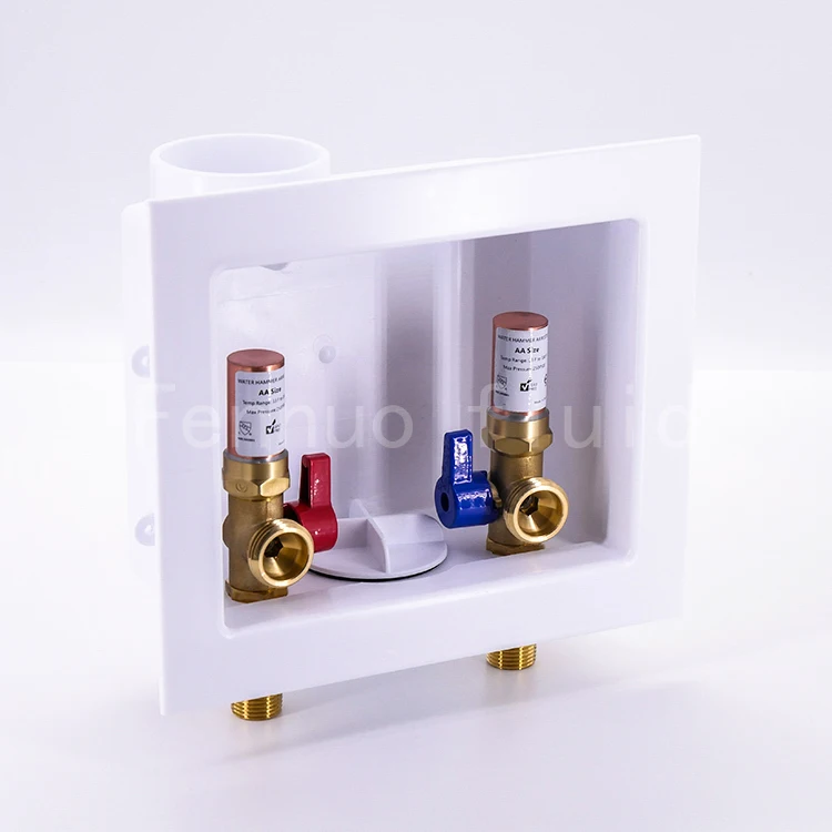 High Quality  ball valve  Washing Stop Valve With Water Hammer Arrestor Outlet Box CUPC certified  ASSE1010 NEW BIG PLASTIC BOX