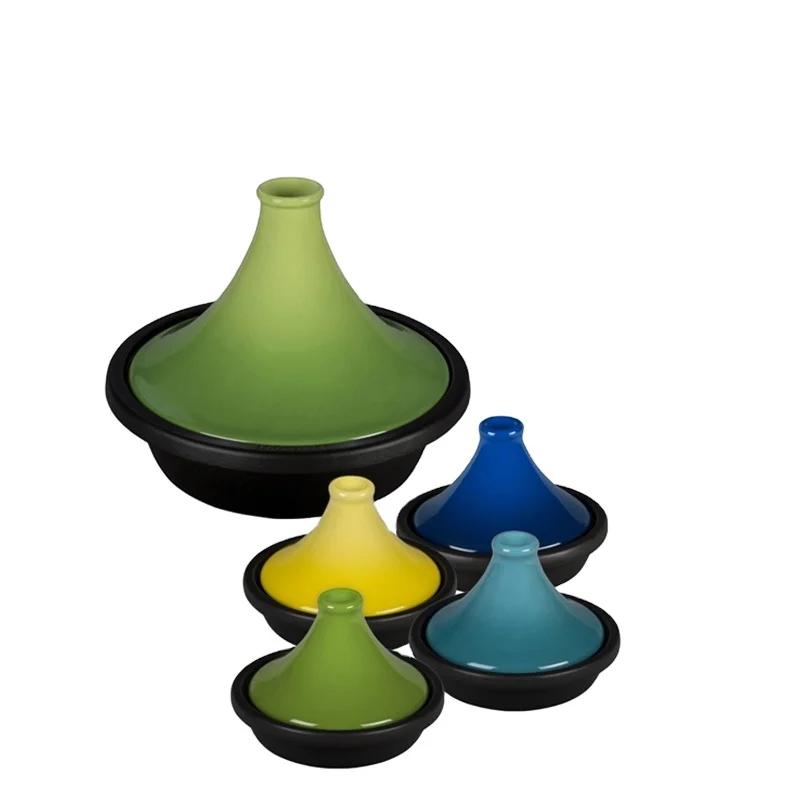 Colorful Enamel Cast Iron Moroccan Tagine Pot With Ceramic Lid