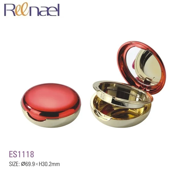 Round shape empty plastic blusher compact makeup diameter 54mm wadah untuk blush on