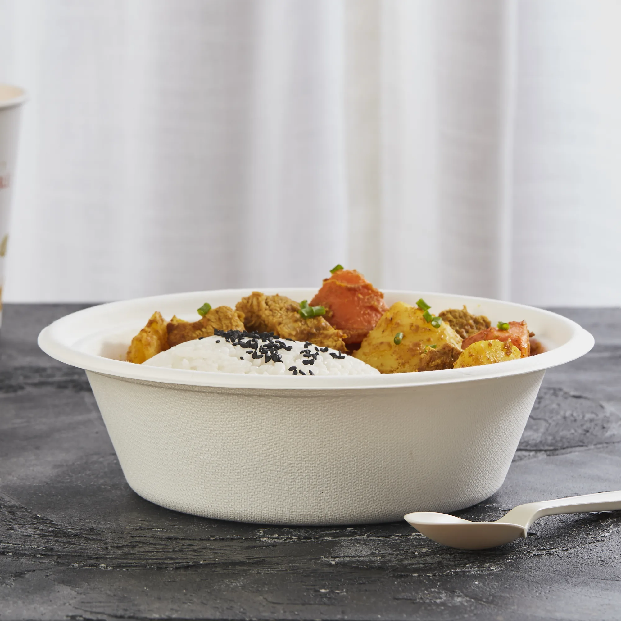 12 oz (350ml) Can Be Customized Eco Friendly Disposable Disposable Ramen Soup Bowls For Restaurant