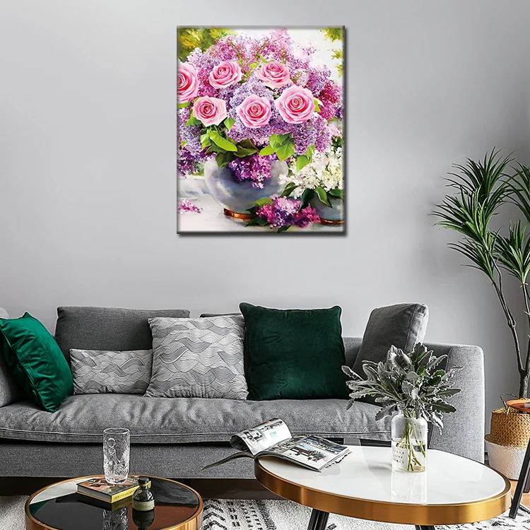 Newest Selling 40x50cm Diy Handmade 5d Round Diamond Landscape Diamond Painting