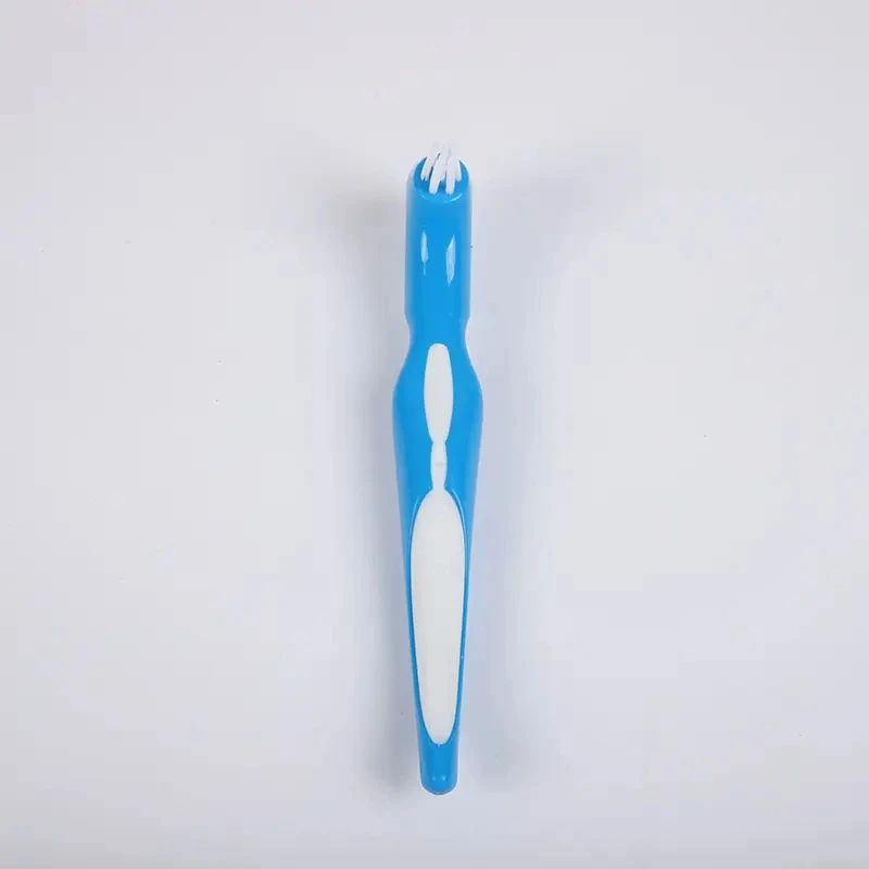 Denture Toothbrush With Ordinary Hard Bristle False Teeth Dual Brush Heads Total Cleaning