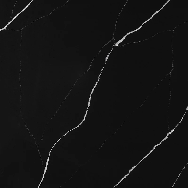 Китай поставка с завода Calacatta черные кварцевые каменные плиты 2 см и 3 дешевая цена искусственный камень