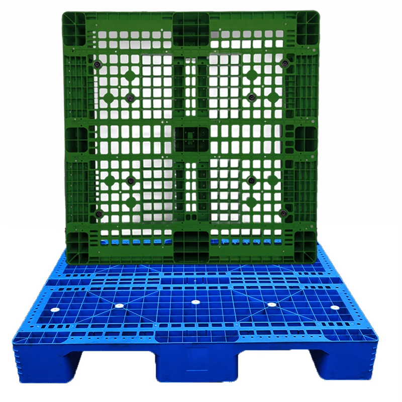 steel reinforce 4 way entry double faced pallet stackable durable 3 runners pallets for warehouse