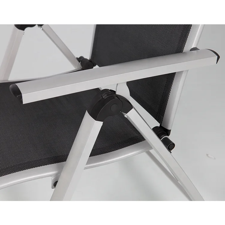 OUTDOOR GARDEN BISTRO ALUMINUM 6 POSITION ADJUSTABLE TESLIN FOLDING CHAIR