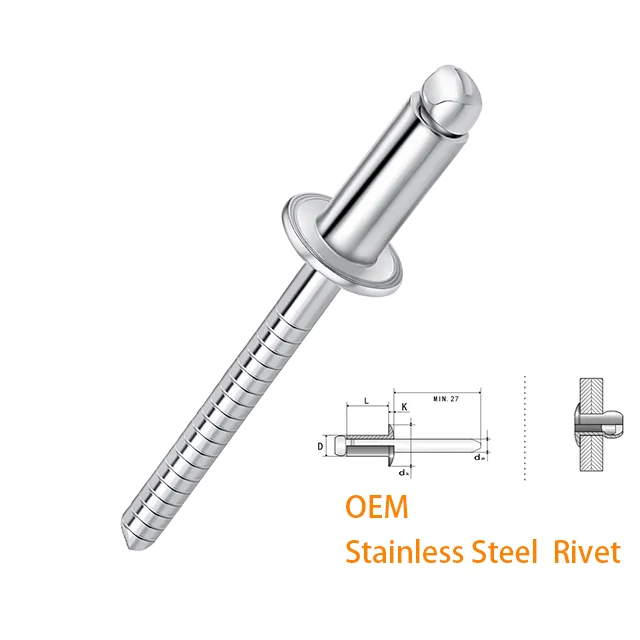 spring fasteners stainless steel steel blind rivet