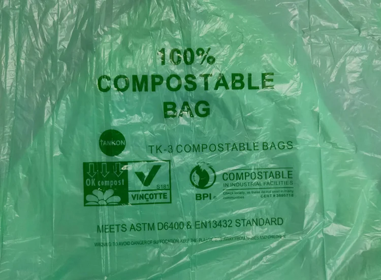  100% биоразлагаемые мешки для мусора из кукурузного крахмала используются кухни повышенной