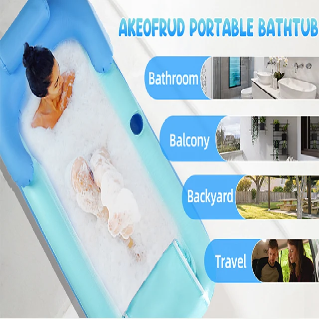 Sauna Seated Bathtub Removable Rectangle Freestanding Portable Bathtub For Adults With Lid