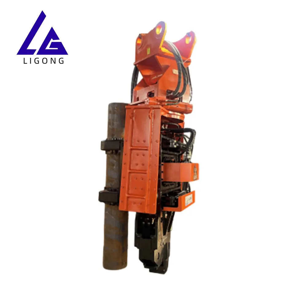 Effortless Installation With Side Grip Vibro Hammer Sheet Pile Driver Pilling solar pile with 20-30ton excavator