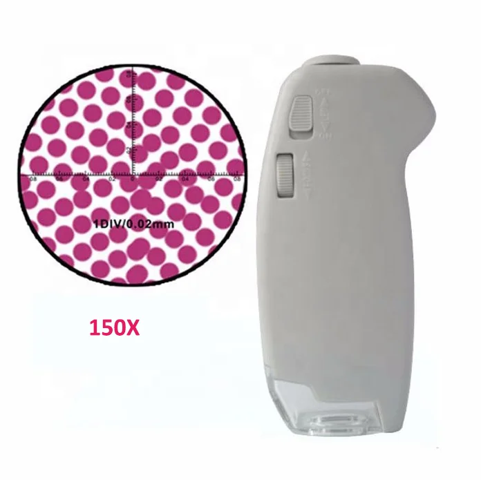 MG10081-2 LED Light Measuring Pocket Microscope with Scale