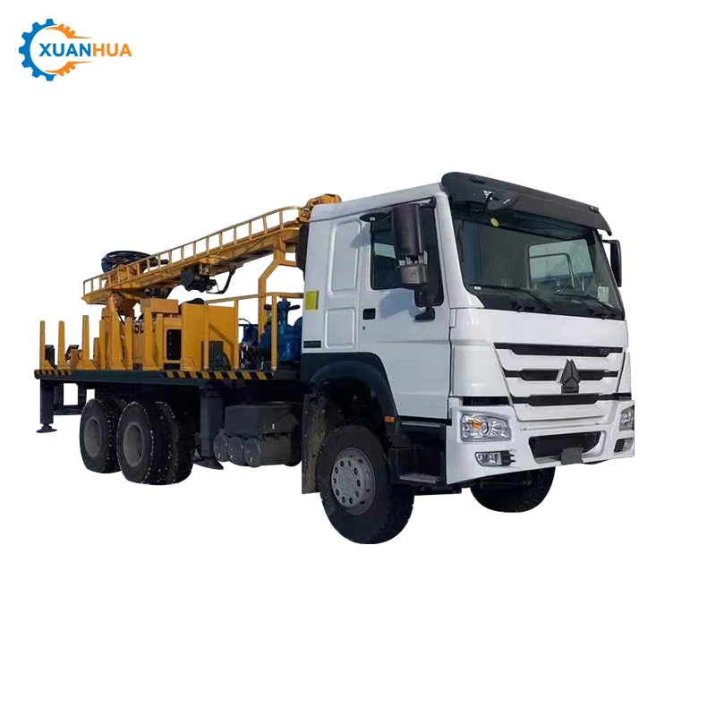 small portable borehole rotary drilling rig machine truck mounted 500/600 m water borehole mine drilling rig machine