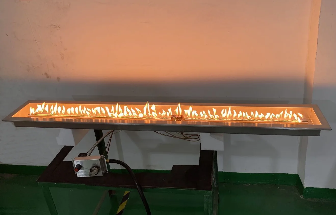 Уличная линейная горелка большого размера из нержавеющей стали, 90000 BTU с линейной горелкой для Огненного стола и камина