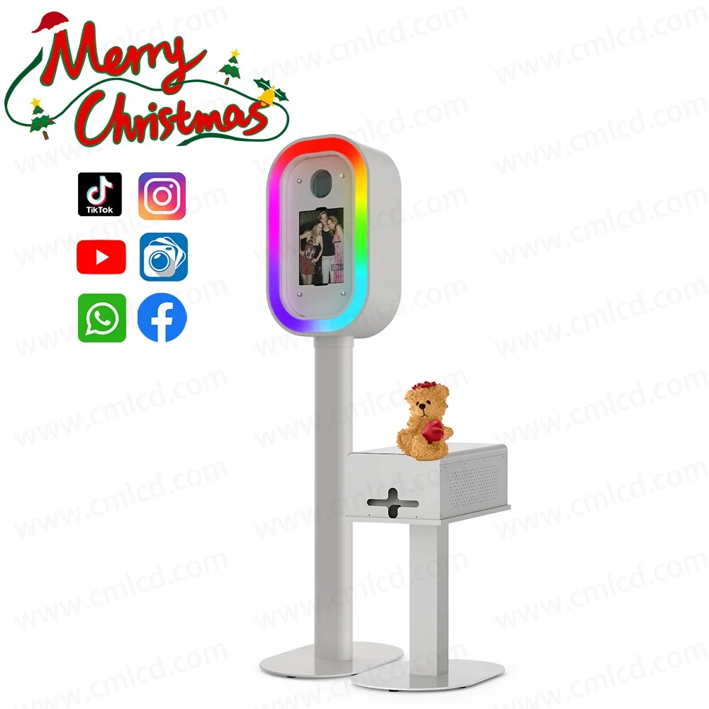 Christmas photo booth iPad pro iPad Air DSLR camera with printer cover and stand photobooth machine