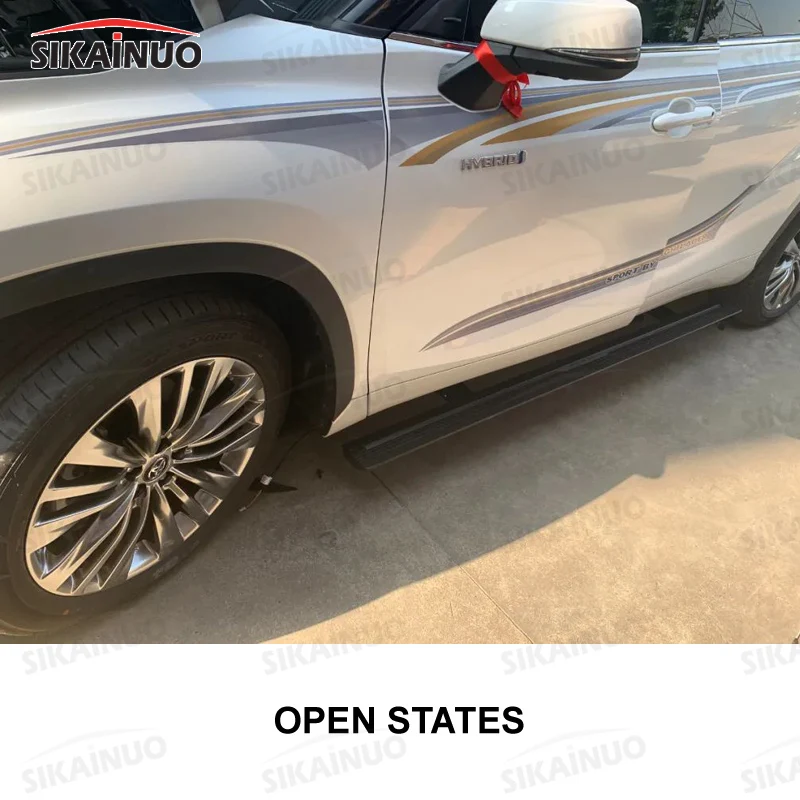 aluminum running board retractable side step LED powerstep foldable footrest electric powered nerf bar for Toyota highlander