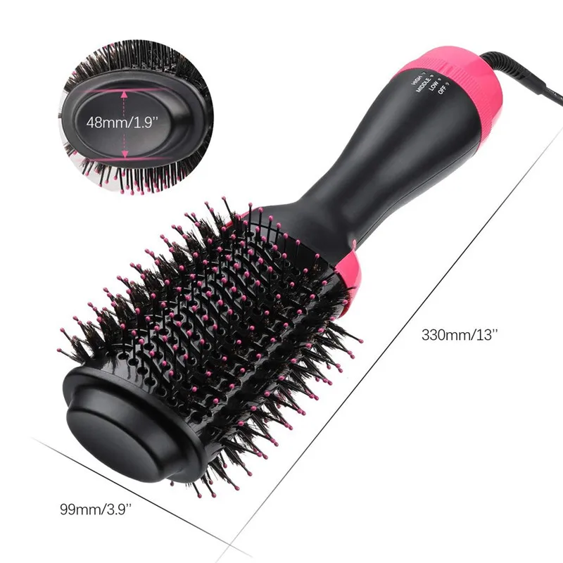 Professional Electric Hair Brush Fast Straightener Comb 3 In 1 One Step 1200w Dryer Volumizer Hot