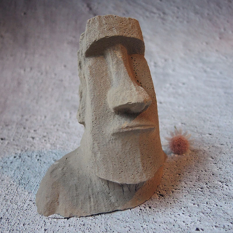 Relaxlines Cement concrete Easter Island fish tank decoration