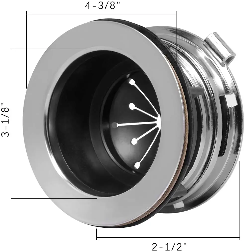 EZ Mount Garbage Disposal Sink Flange Kit with Splash Guard for Waste King Disposer Parts