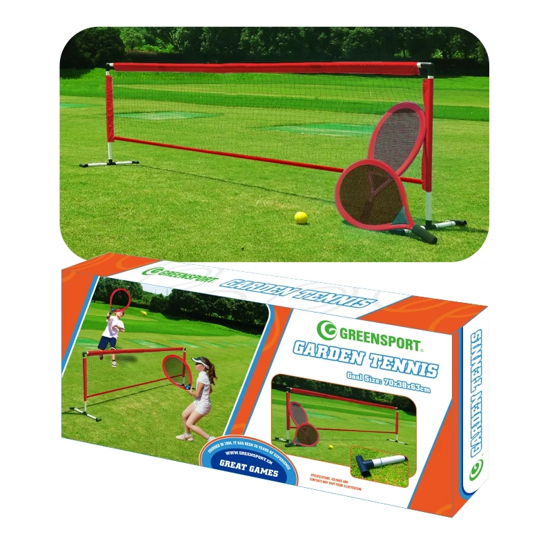 200x50cm parent-child outdoor sports beach game with 2  cloth tennis rackets and 1 PU foam ball garden tennis net set