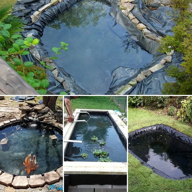 Plastic Geomembrane for Indoor Fish Ponds Farm Tank UV Resistant 500 Micron Pond Liner Manufacturer Waterproof Hdpe