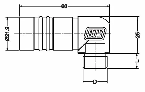 90 Degree L Shape Coupling Connector for Bottle Blowing Machine High Pressure Quick Release Coupling