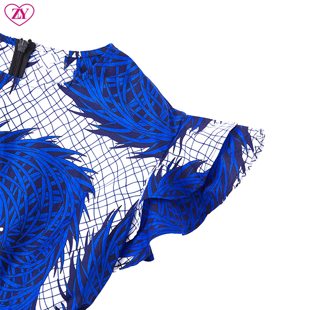 Ladies Summer Shirt  Loose African Fabric Wax Print Shirt Floor-length Dresses Women Casual