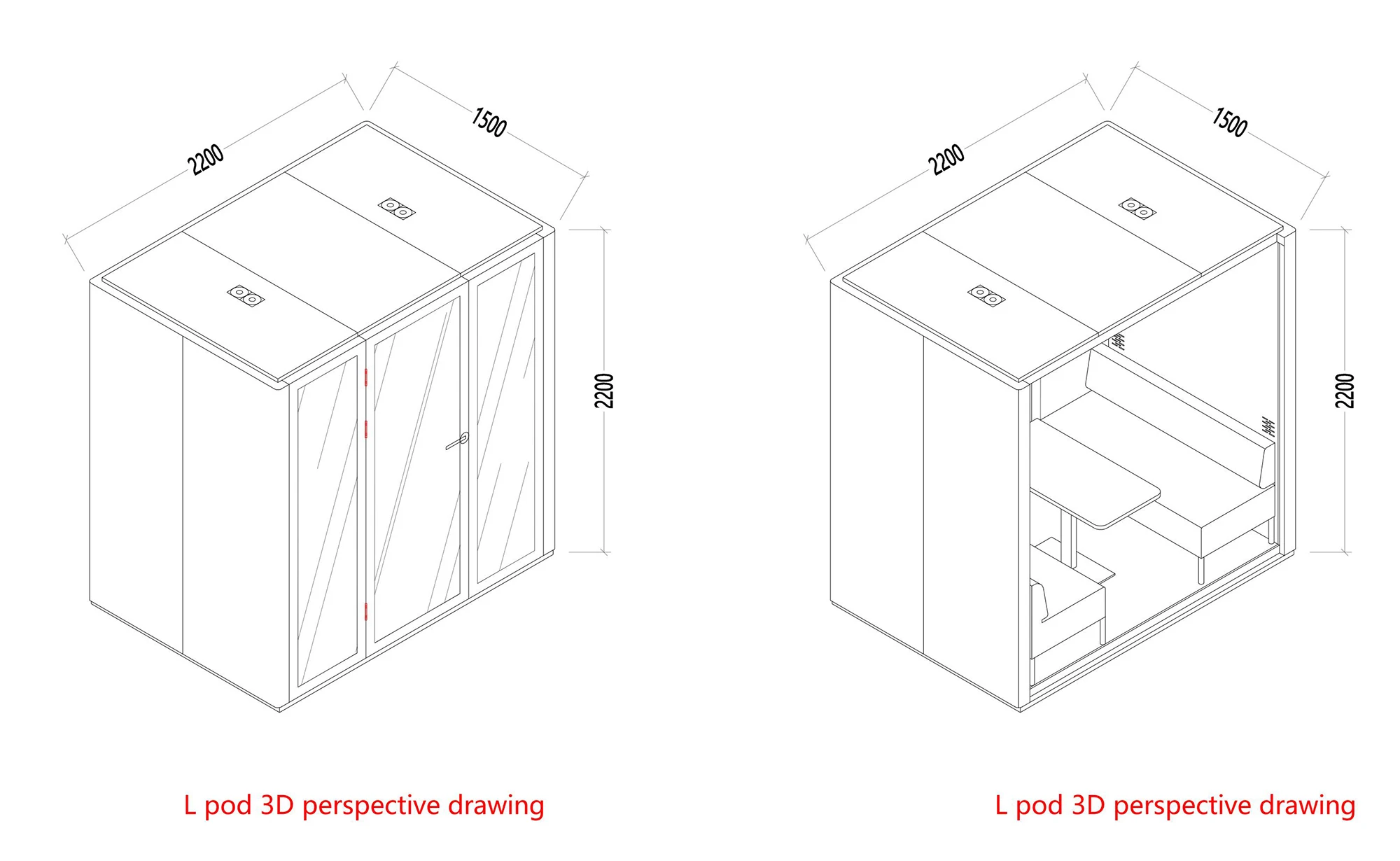 WEWORTH OEM privacy soundproof acoustic 4 person phone booth meeting office pod