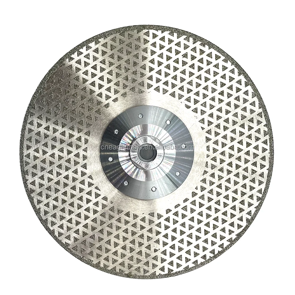 Marble porcelain granite artificial stone electroplated double-sided triangle star high quality diamond cutting disc