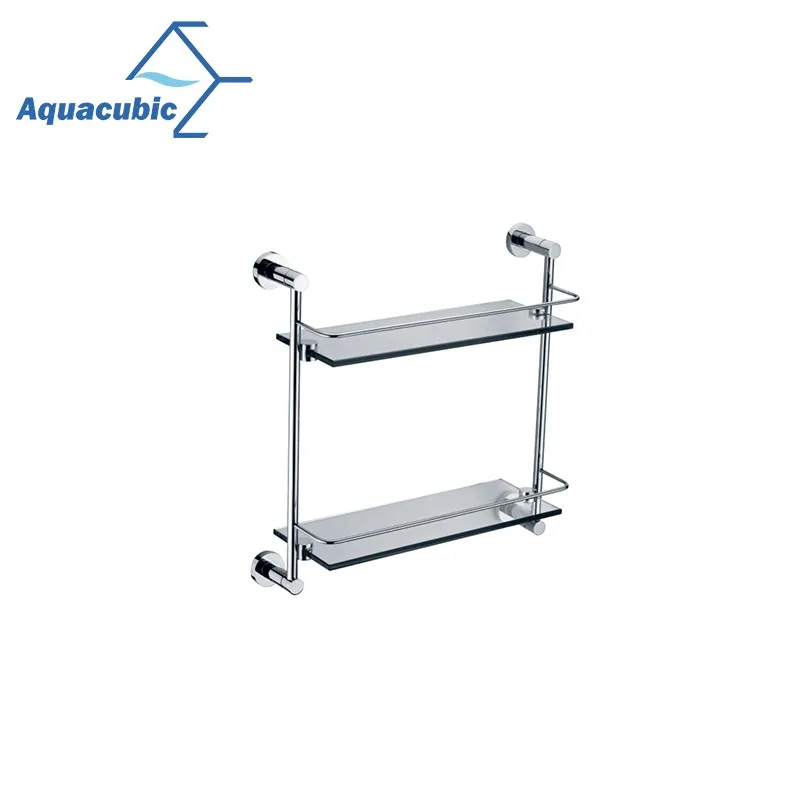 Aquacubic Chromed round Robe Hook Modern Home Hotel Bathroom Accessories Set