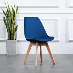 Wholesale dining chair wood leg luxury living room chair furniture modern velvet dining chair