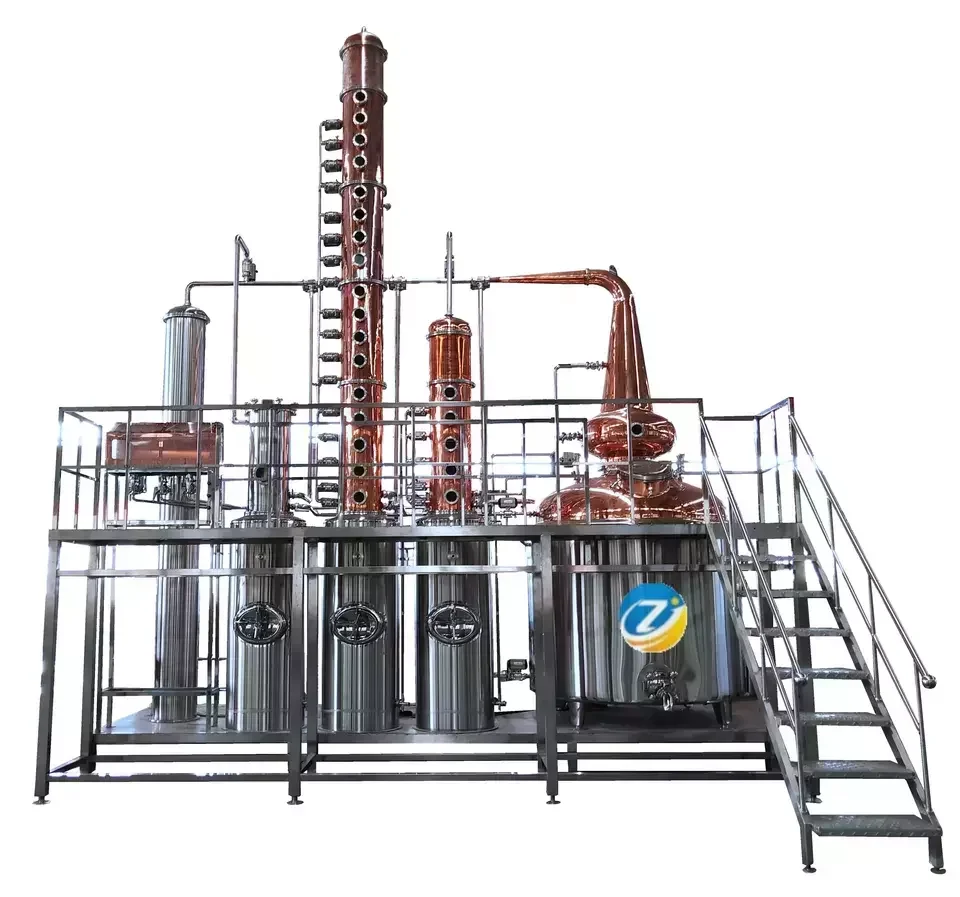 1000L liquor distillery whiskey stills copper vodka distiller rum gin distilling equipment