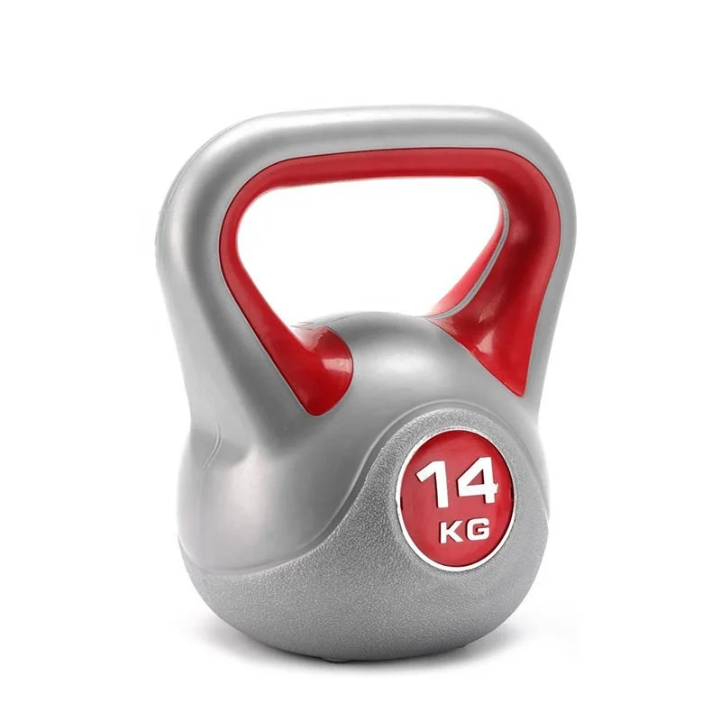 Hot Selling Double Color Custom Logo Vinyl Coated Cement Kettlebell
