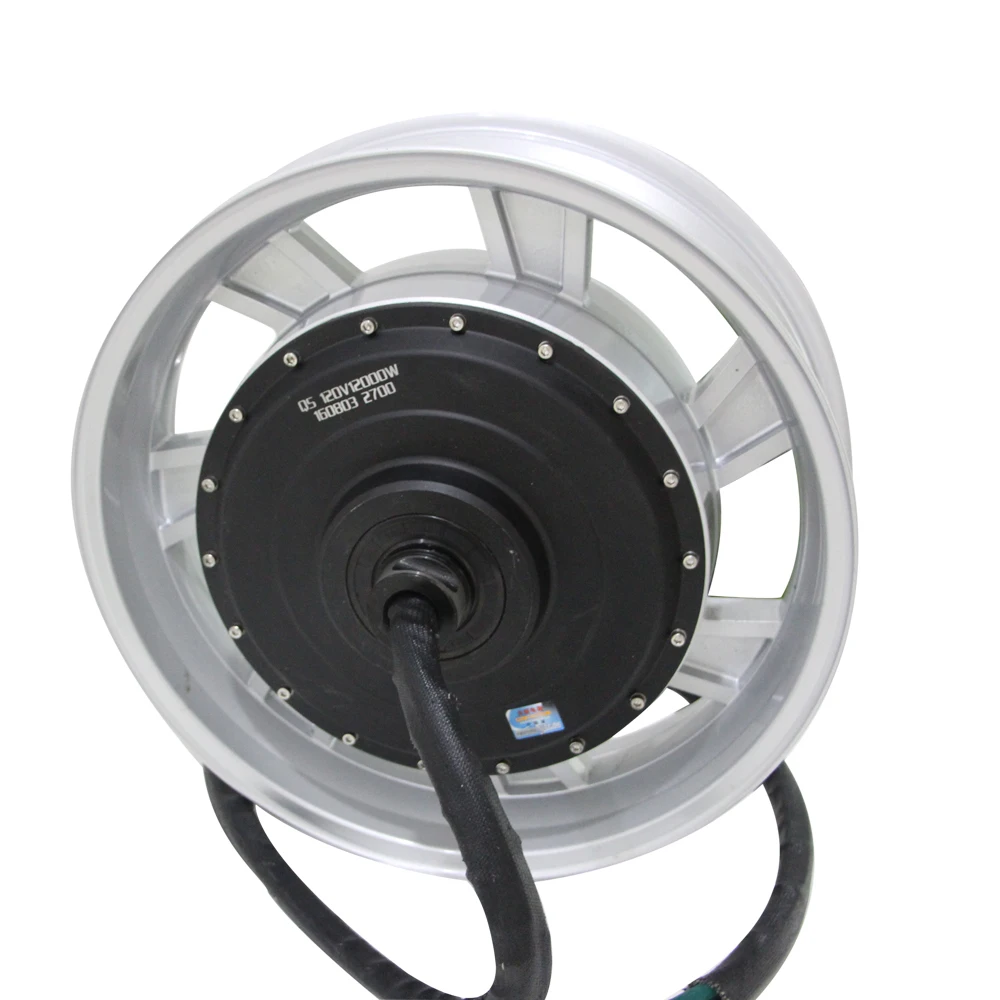 QS 14000W 160KPH 96V 28kW Peak Hub Motor Electric Motorcycle Motor Kit for Racing Motorcycle