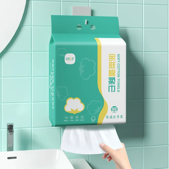 Factory Wholesale LOW MOQ Disposable Nonwoven Facecloth Cotton Towels Roll Disposable 100% Soft Facial Cotton Tissue