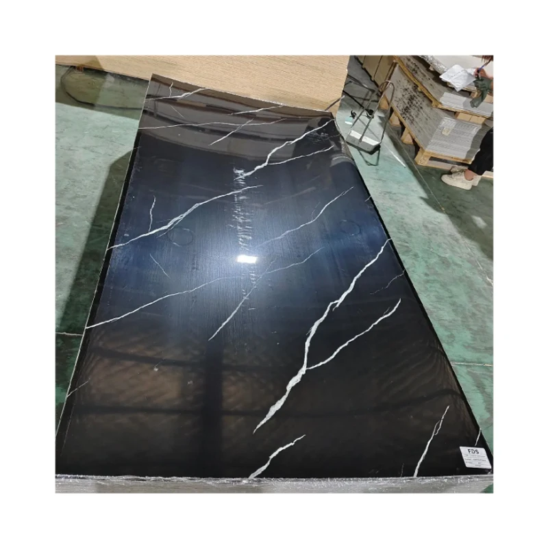 Sample Factory Price Home Decor Tv Background PVC UV Marble Sheet 3mm Boards High Glossy 3D Printed PVC Marble Wall Panel