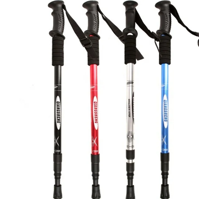 Realsin Outdoor telescopic trekking poles Ultralight aluminum alloy stick hiking traveling alpenstock