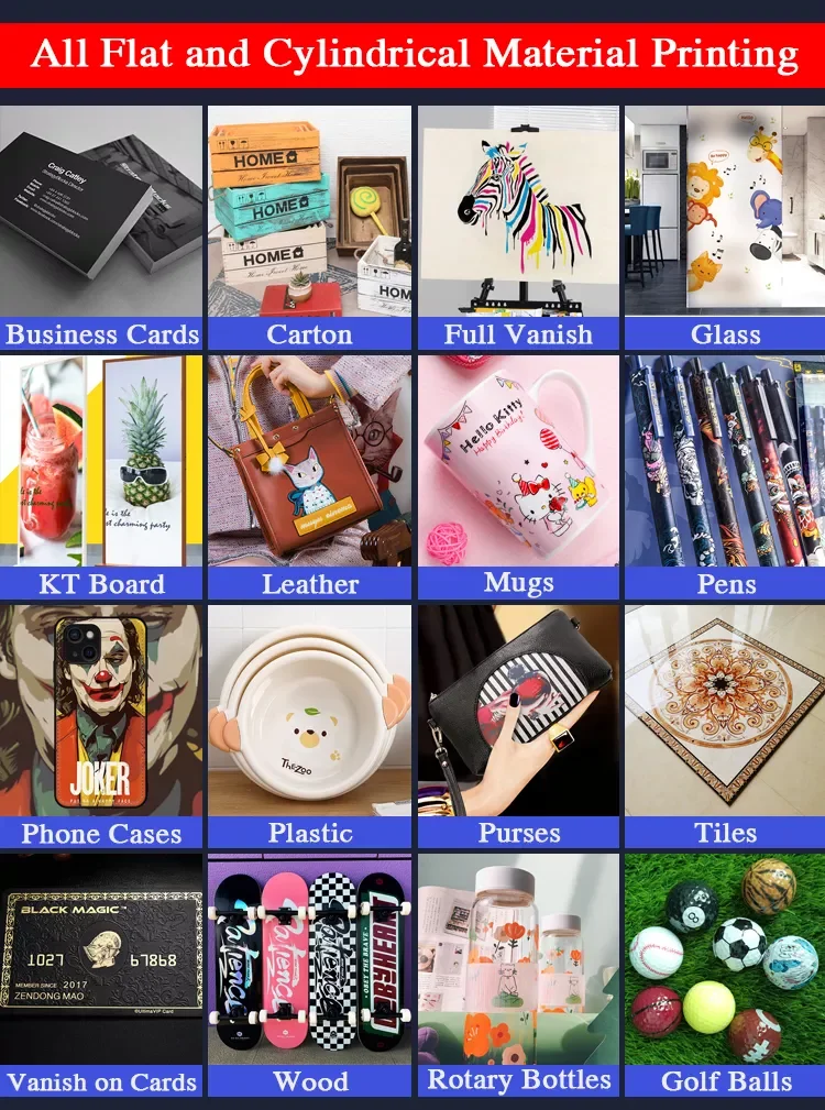 Baysoon Direct to AB Film Pen Phone Case Bottle Mug Golf Impresora A3 UV DTF PET Film Printer with Vacuum Platform 2 XP600 Heads