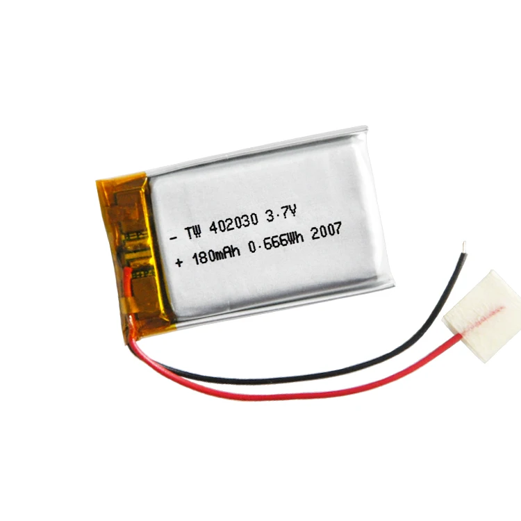 OEM Free Sample BIS Battery 402030 Lithium Polymer Battery 3.7V 180mAh tw battery