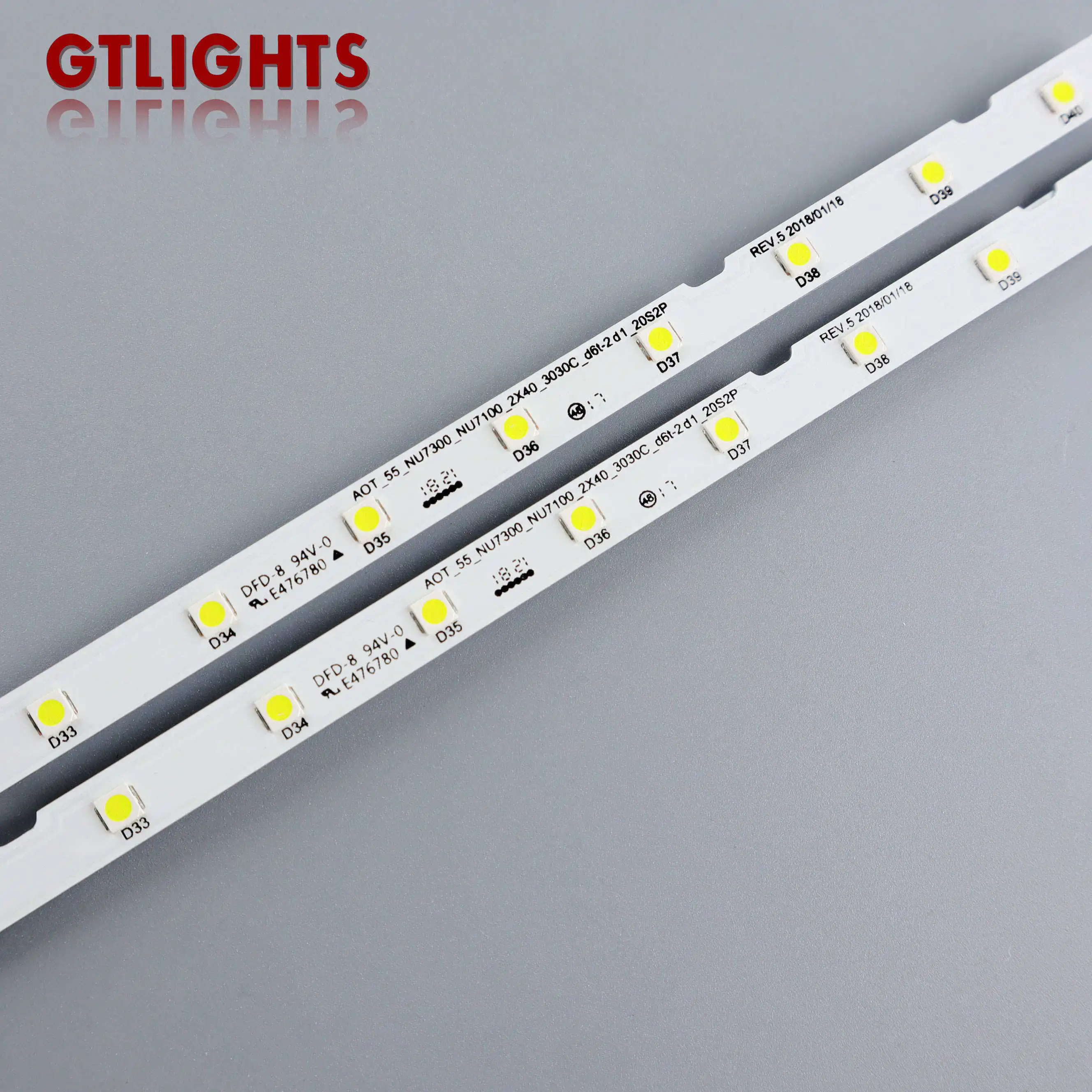 Supplier Of Led Back Light For SmsungAOT-55-NU7100-2*40-3030C_NU7300 BN96-45913A 6V Back Light Strip
