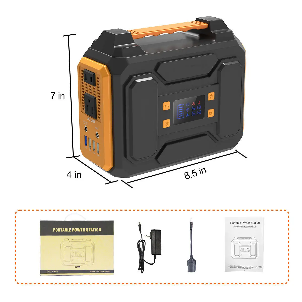 250W Power Station Compact Portable Solar Generator Panel Sets Power Station With Inverter for Emergency Household
