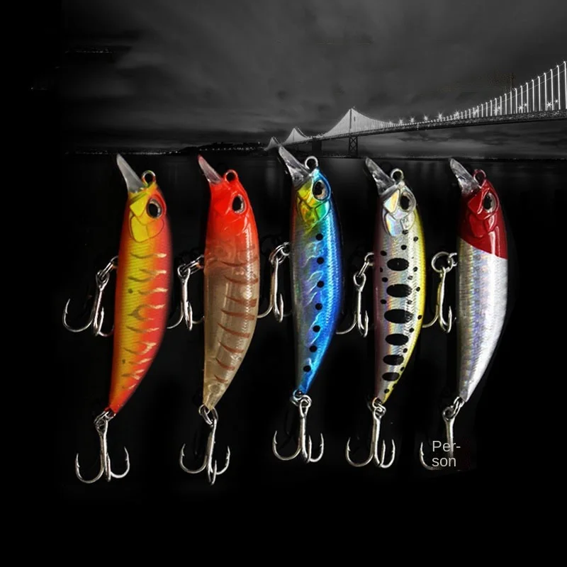 Free Samples 5.5cm 4g Sinking Diving Crank Bait Minnow Umpan Troli Minow Freshwater Bass Fishing Lure For  Esche Fishing  Minnow