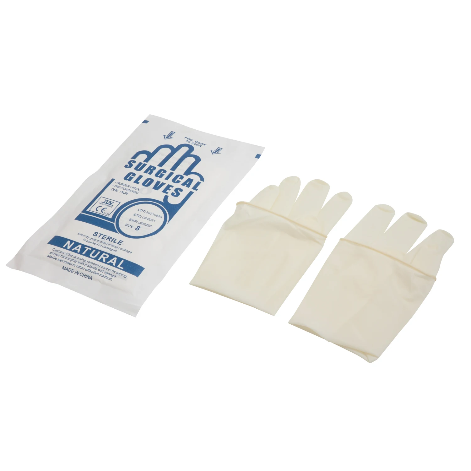 Disposable Medical Latex Gloves Powdered or Powder-Free Sterile Latex Surgical Gloves Powdered with CE and ISO