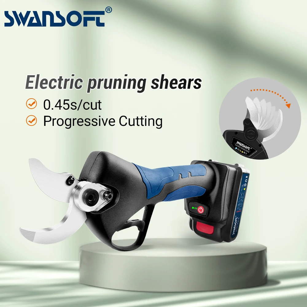 Swansoft 8605 Hot Sale Progressive Cutting Branch Cutter Electric Pruning Shears Used With Extension Pole