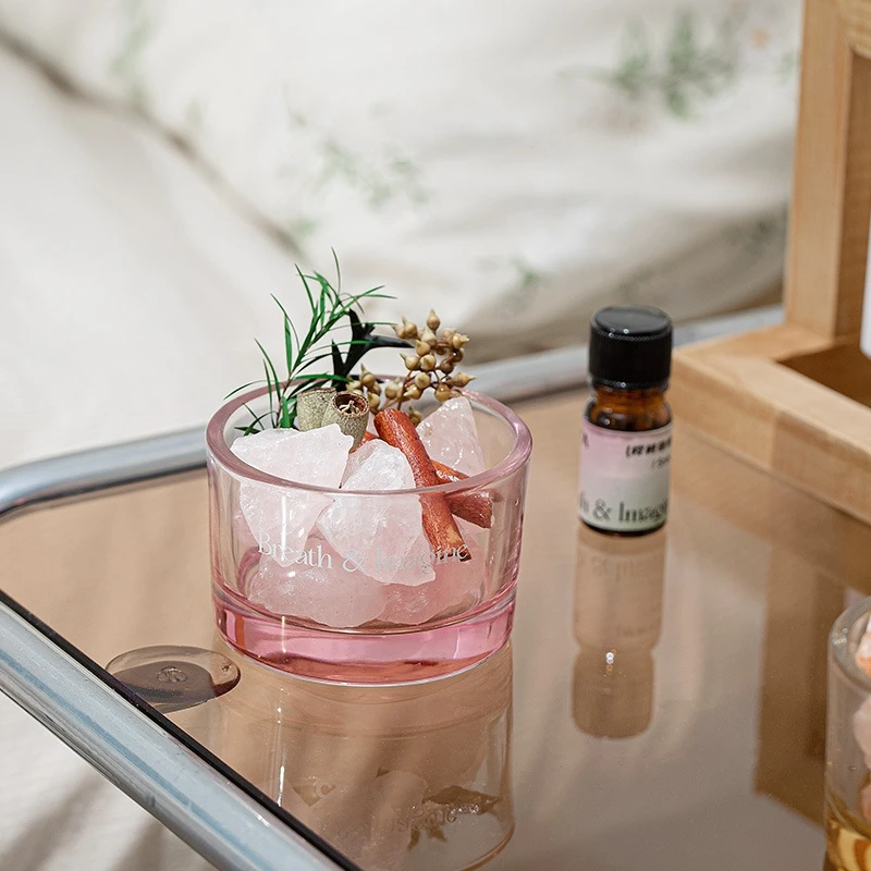Wholesale Custom Home Decor Natural Fragrance Stone Diffuser Scent Aromatherapy 4 Crystal Rocks With Essential Oil For Gift Set
