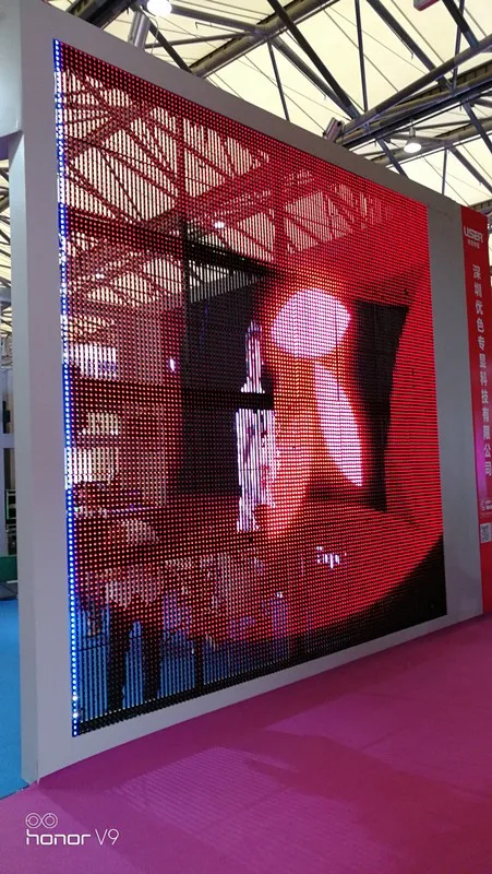 Flexible led mesh screen portable soft professional Concert led mesh transparent led media facade P31.25/P15.625