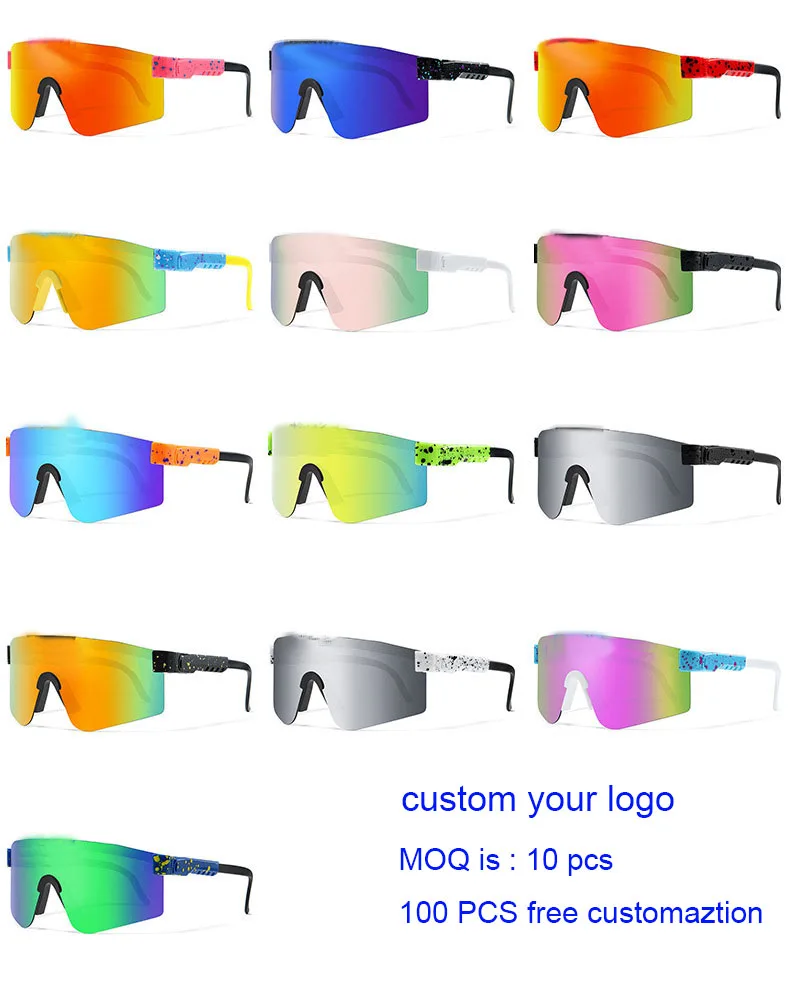 2024 cost -effective cycling sugnlasses outdoor bicycle  brand custom logo Driving Running UV400 windproof PC Sport Sunglasses
